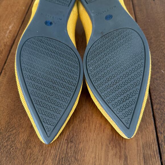 Rothy’s Womens Yellow Marigold Pointed Toe Slip On Knit Ballet Flats Sz 8 - Picture 14 of 15